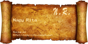 Nagy Rita névjegykártya